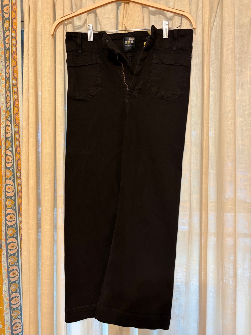 Anthropologie Maeve Colette High-Rise Wide-Leg Pants Cropped
